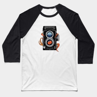 Vintage Camera Kraken Baseball T-Shirt